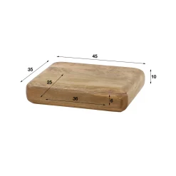 Nachtkastje Sleek Mangohout Zandkleur - Giga Meubel