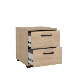 Nachtkastje Sofia 2 lades Hickory - Giga Living