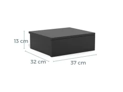 Nachtkastje Tavon Zwart 37x13cm - Giga Living
