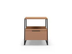 Nachtkastje Velia Terracotta/zwart - Giga Meubel