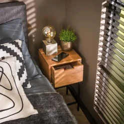 Nachtkastje Xs Flat Massief Acacia Naturel