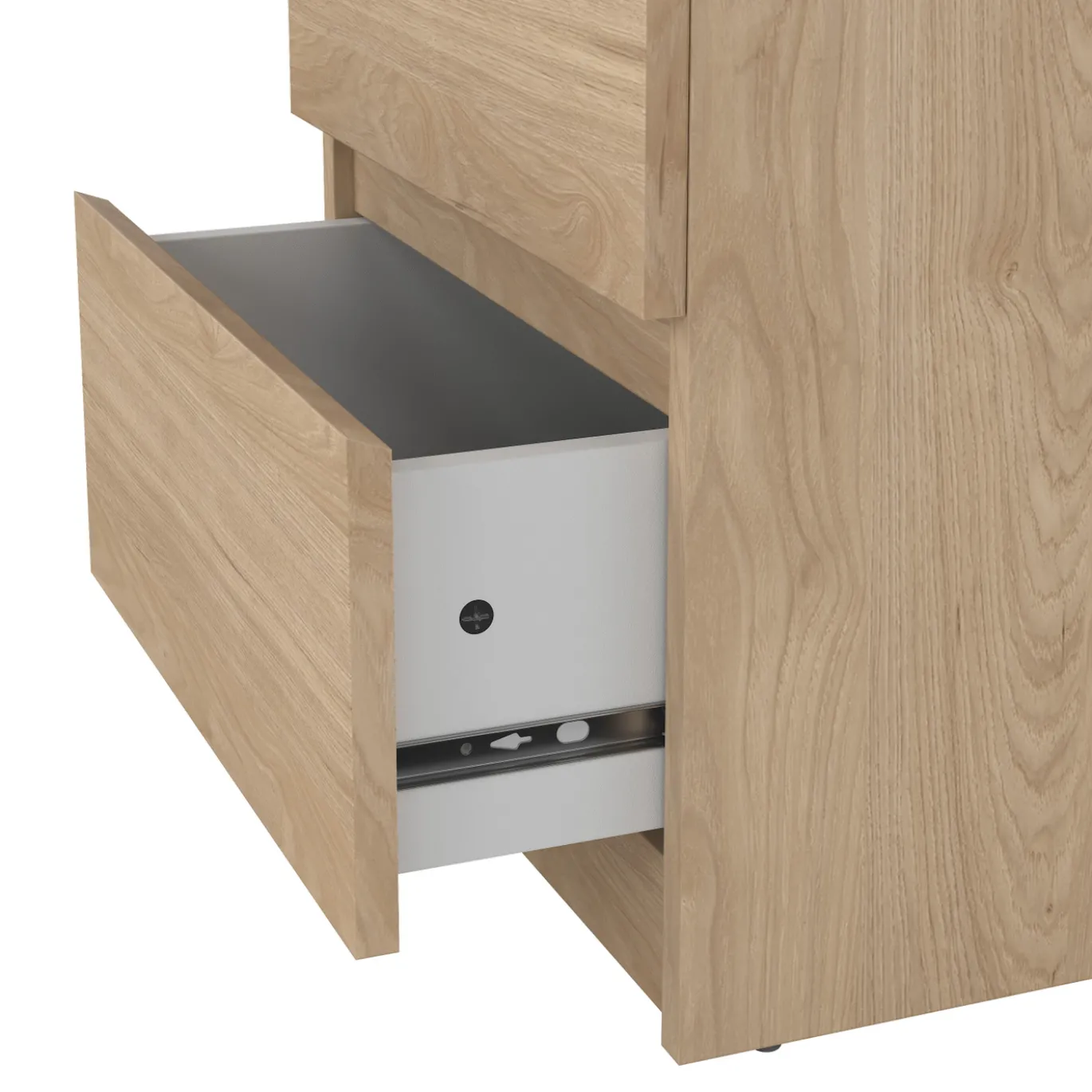 Nachtkastje Ylva 2 lades Hickory - Giga Living