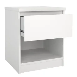Nachtkastje Ylva 1 lade Wit - Giga Living