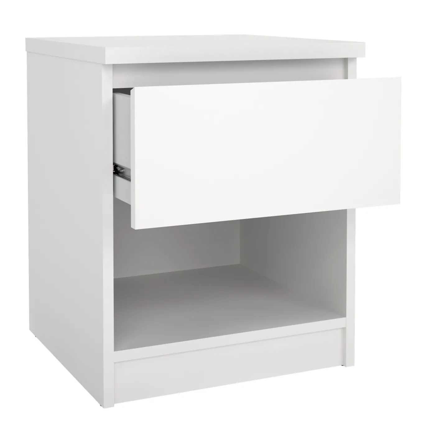 Nachtkastje Ylva 1 lade Wit - Giga Living