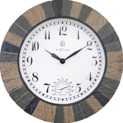 NeXtime Outdoor Klok Aster Weersbestendig met Thermometer