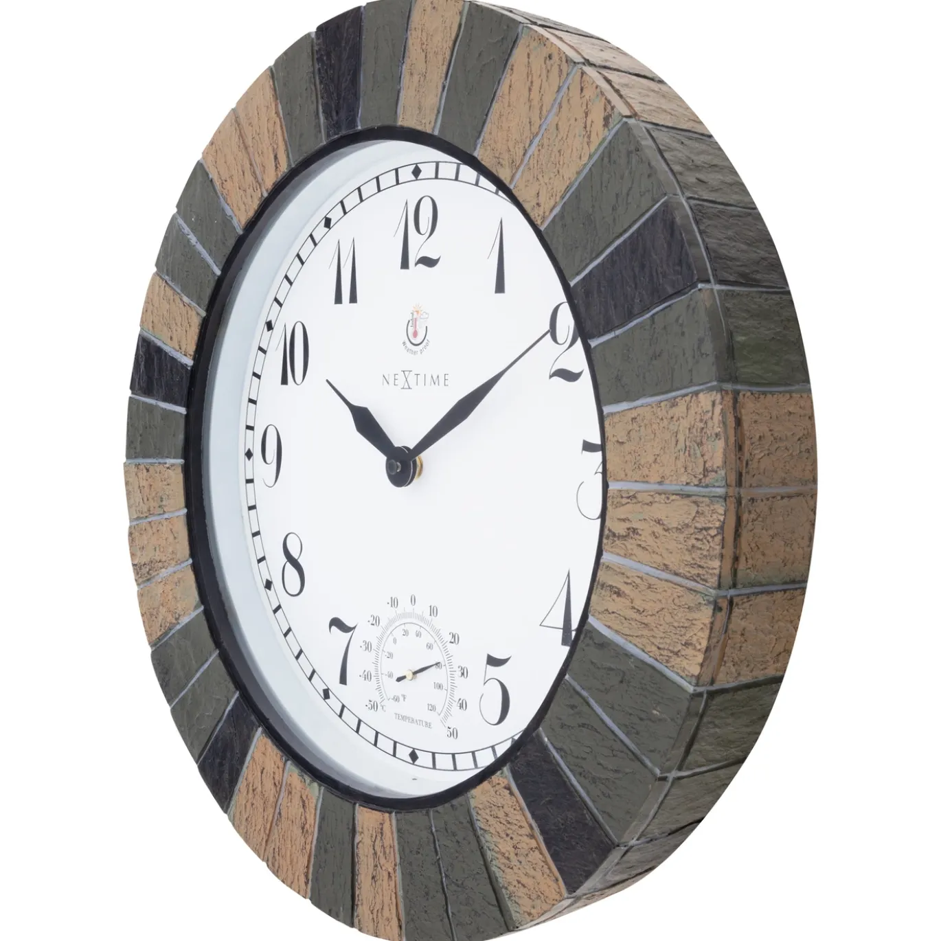 NeXtime Outdoor Klok Aster Weersbestendig met Thermometer
