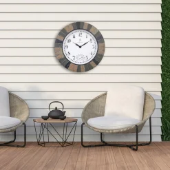 NeXtime Outdoor Klok Aster Weersbestendig met Thermometer