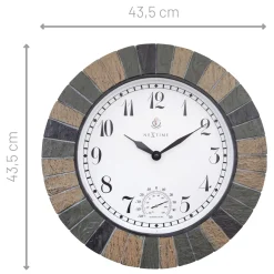 NeXtime Outdoor Klok Aster Weersbestendig met Thermometer