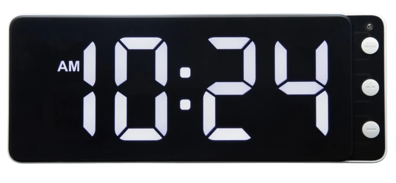 NeXtime Tafel/Wandklok Digital Wit LED