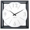 NeXtime Tafel/Wandklok Time Frame Metaal Zwart/Wit 40x40cm