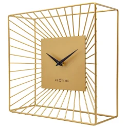 NeXtime Tafel/Wandklok Vasco Metaal Goud 25x25cm