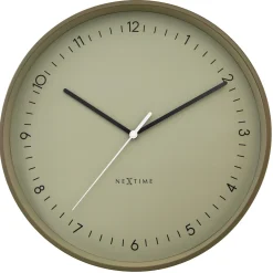 NeXtime Wandklok Berlin Khaki Ø40cm