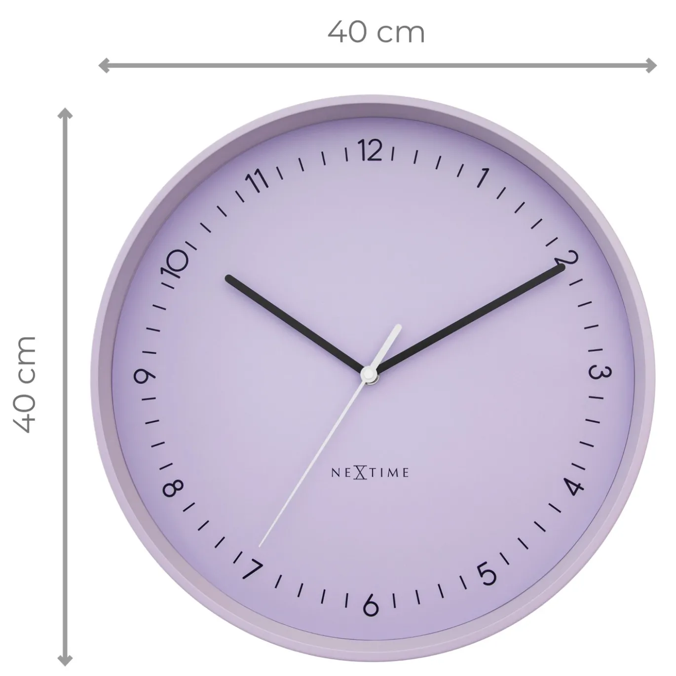 NeXtime Wandklok Berlin Lavendel Ø40cm