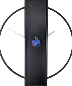 NeXtime Wandklok Carl Hout/Staal Zwart