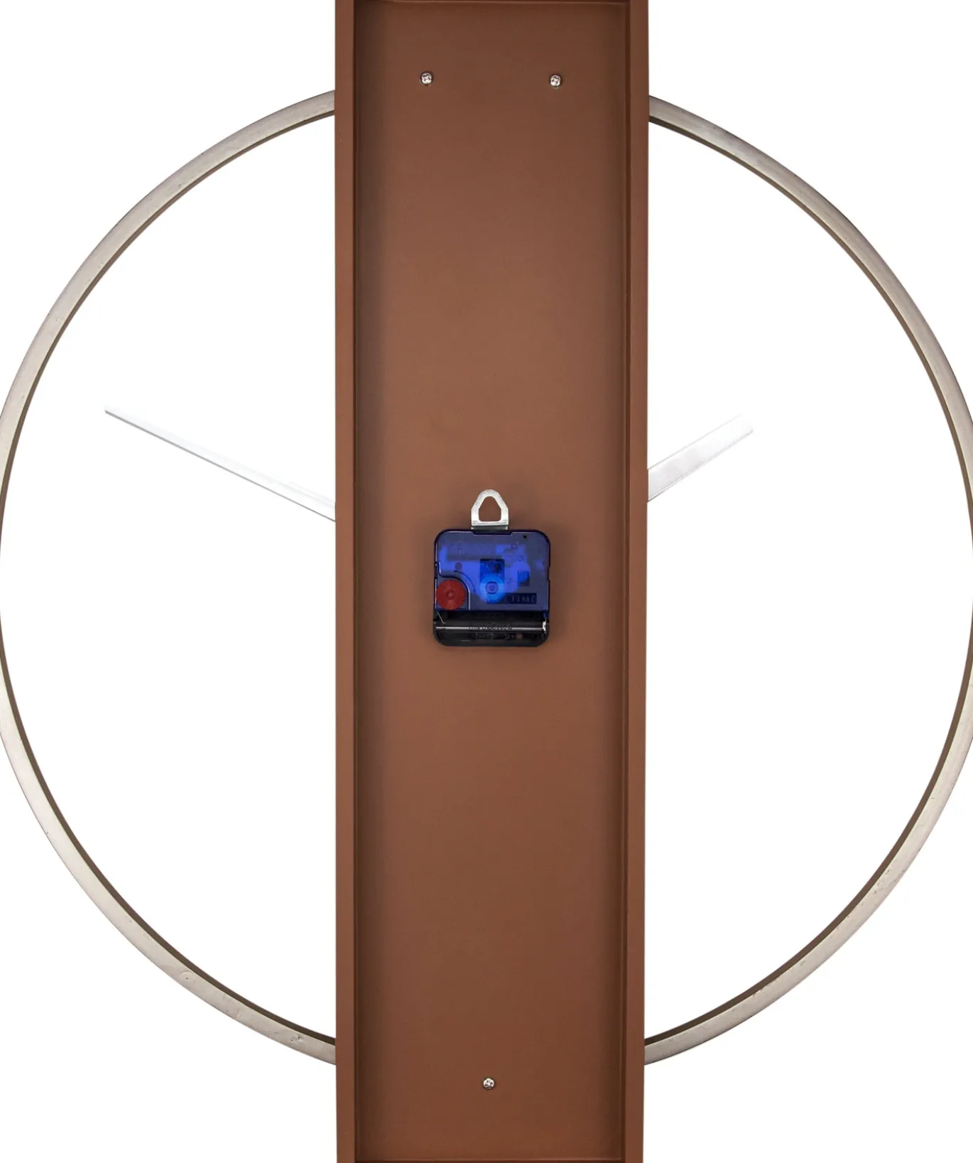 NeXtime Wandklok Carl Hout/Staal Bruin