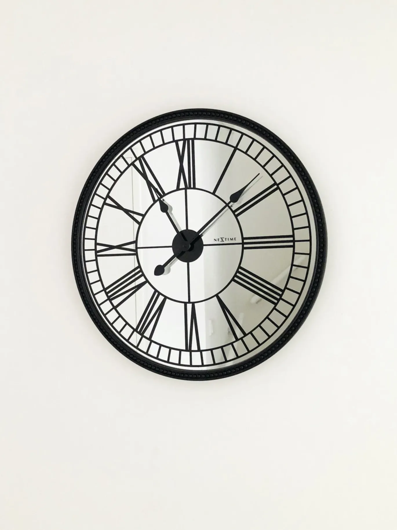 NeXtime Wandklok Cleopatra Mirror Zwart Ø56cm
