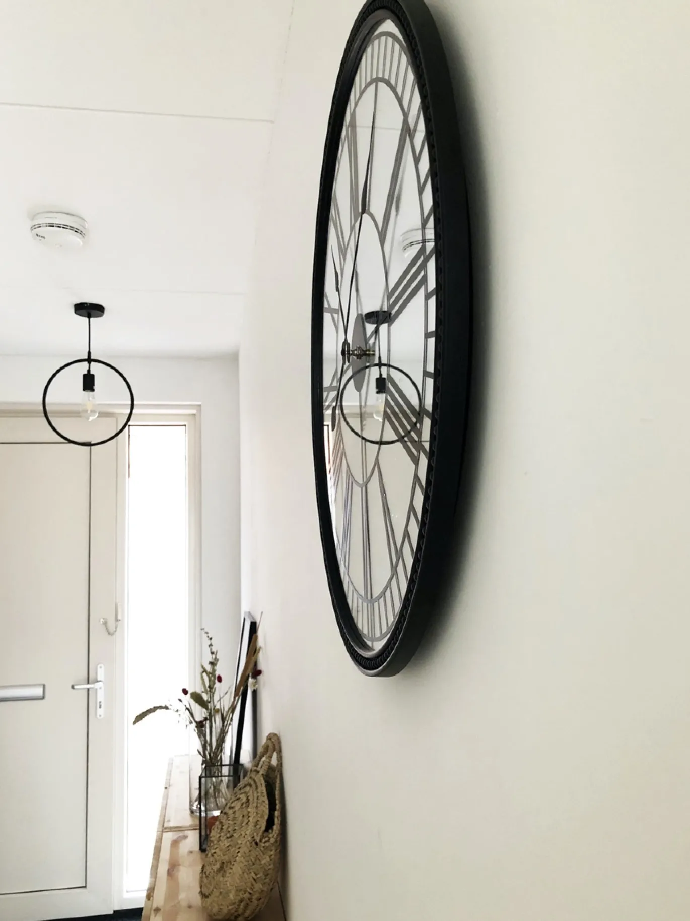NeXtime Wandklok Cleopatra Mirror Zwart Ø56cm