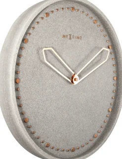 NeXtime Wandklok Cross Polyresin Grijs Ø35cm