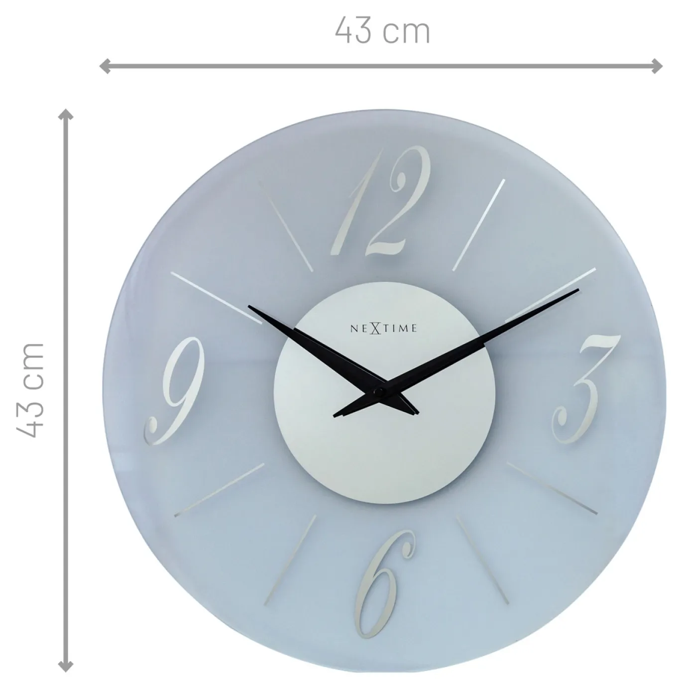 NeXtime Wandklok Dali Rond Mat Glas Ø43cm