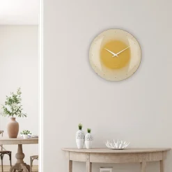 NeXtime Wandklok Deep Geel Ø50cm