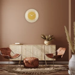 NeXtime Wandklok Deep Geel Ø50cm