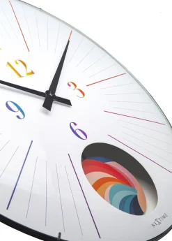 NeXtime Wandklok Duomo Pendulum Regenboog Ø50cm
