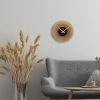 NeXtime Wandklok Float Mat Bruin Glas Ø40cm