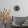 NeXtime Wandklok Float Mat Grijs Glas Ø40cm