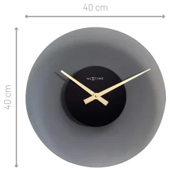 NeXtime Wandklok Float Mat Grijs Glas Ø40cm