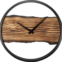 NeXtime Wandklok Forest Hout/Metaal Bruin Ø45cm