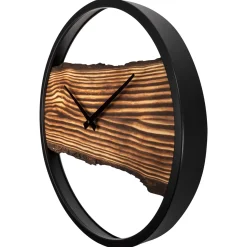 NeXtime Wandklok Forest Hout/Metaal Bruin Ø45cm
