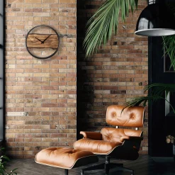 NeXtime Wandklok Forest Hout/Metaal Bruin Ø45cm