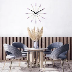 NeXtime Wandklok Plug Inn Metaal Lavendel Ø58cm