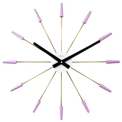 NeXtime Wandklok Plug Inn Metaal Lavendel Ø58cm