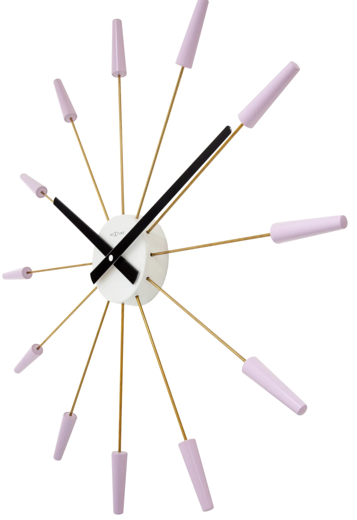 NeXtime Wandklok Plug Inn Metaal Lavendel Ø58cm