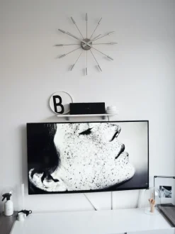 NeXtime Wandklok Plug Inn Staal Zilver Ø58cm