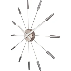 NeXtime Wandklok Plug Inn Staal Zilver Ø58cm