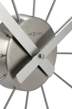 NeXtime Wandklok Plug Inn Staal Zilver Ø58cm