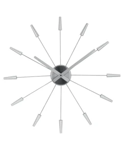 NeXtime Wandklok Plug Inn Staal Zilver Ø58cm