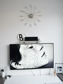 NeXtime Wandklok Plug Inn Staal Zilver Ø58cm