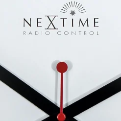 NeXtime Wandklok Station Radio Controlled Stripe Wit Ø35cm