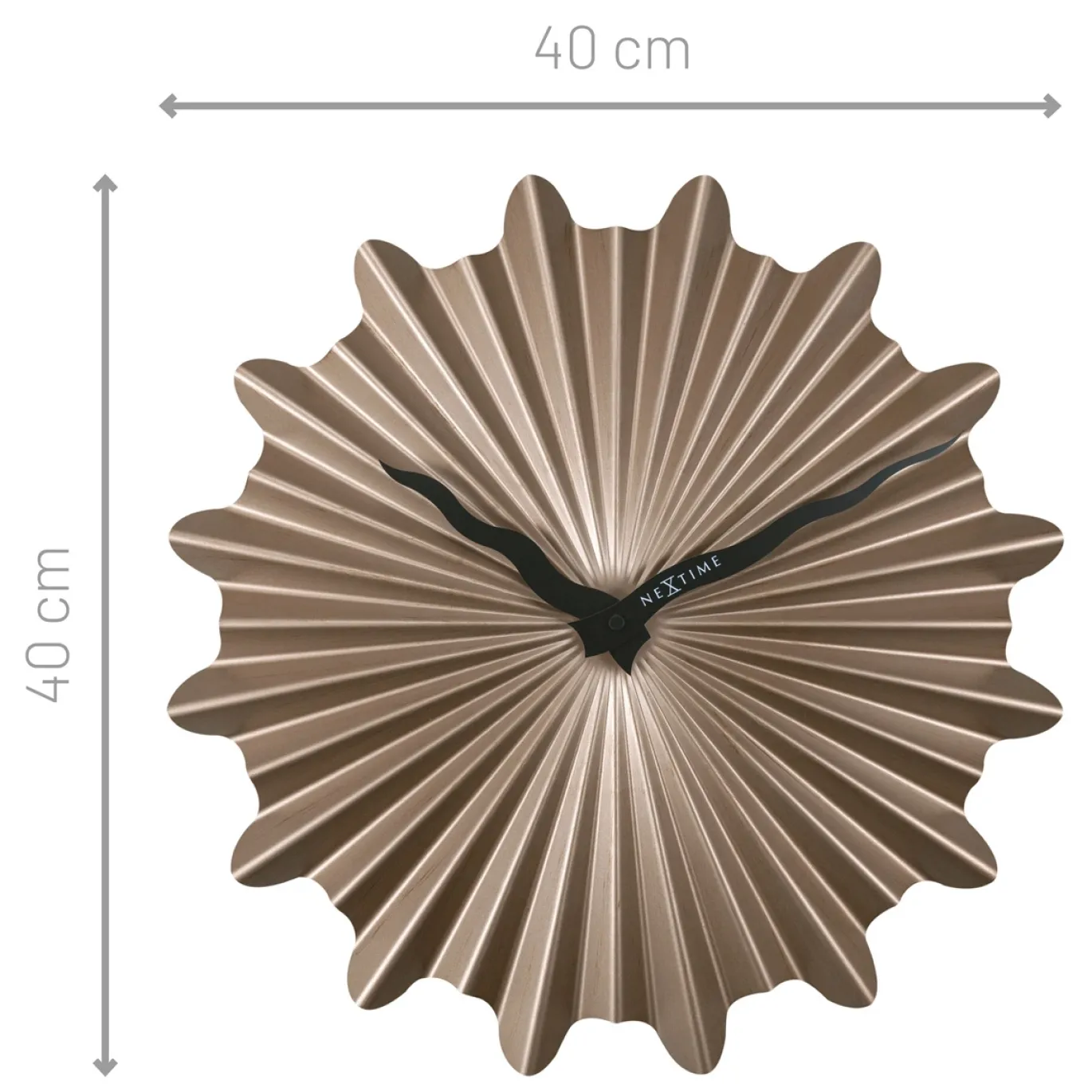 NeXtime Wandklok Sunny Metaal Bruin Ø40cm