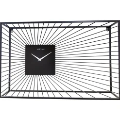 NeXtime Wandklok Vasco Metaal Zwart 70x45cm