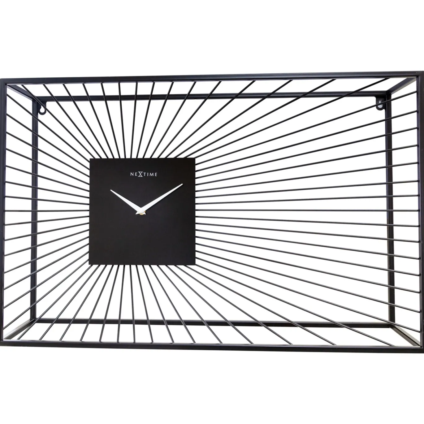 NeXtime Wandklok Vasco Metaal Zwart 70x45cm