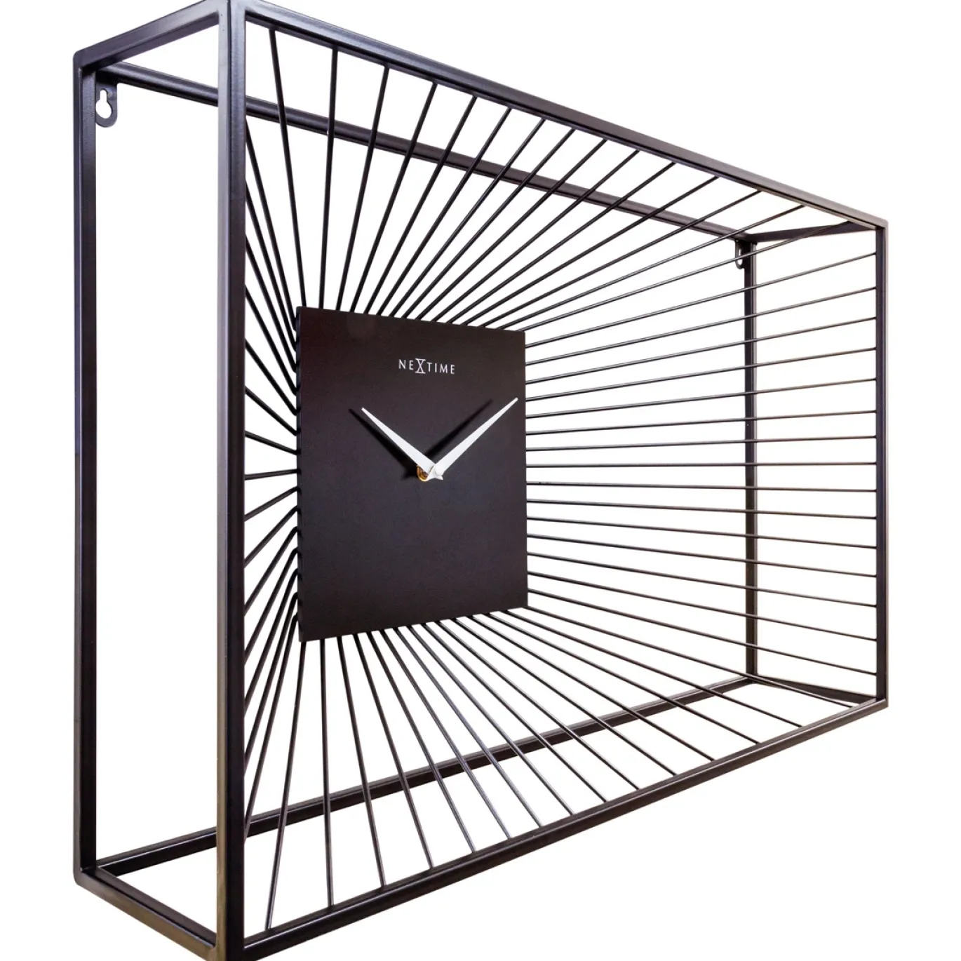 NeXtime Wandklok Vasco Metaal Zwart 70x45cm