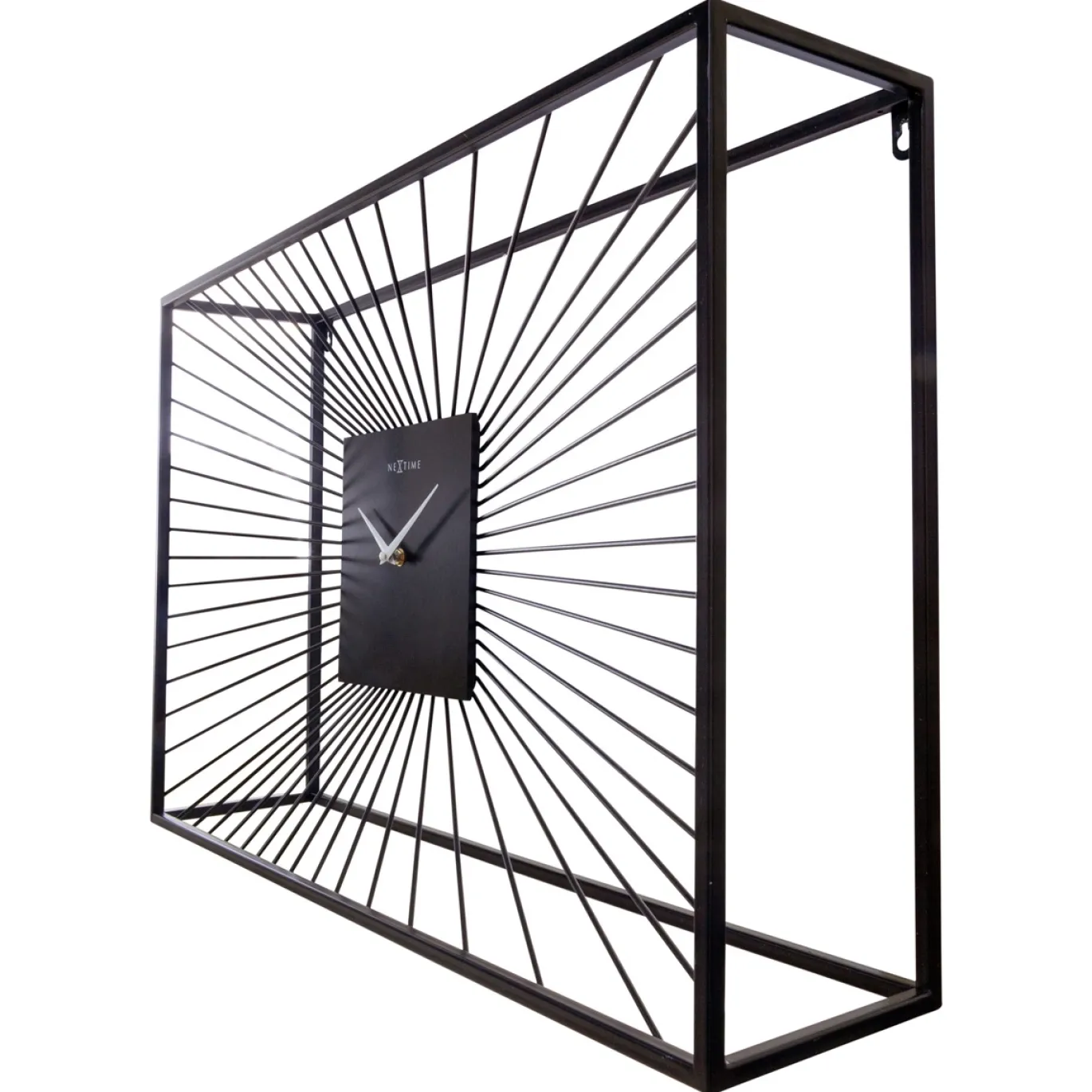 NeXtime Wandklok Vasco Metaal Zwart 70x45cm