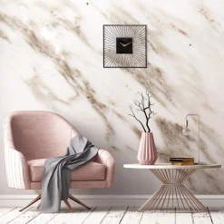 NeXtime Wandklok Vasco Square Metaal Zwart 45x45cm
