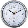 NeXtime Wandklok/Weerstation Tulip Weerbestendig Zilver Ø40cm