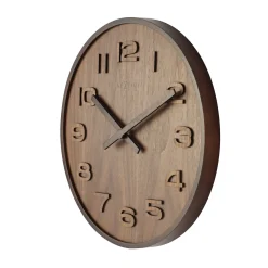NeXtime Wandklok Wood Wood Bruin Ø35cm