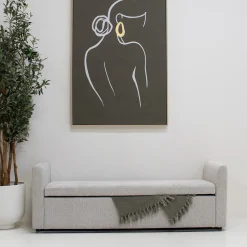 Opbergbank Calvin Beige 150cm - Giga Meubel